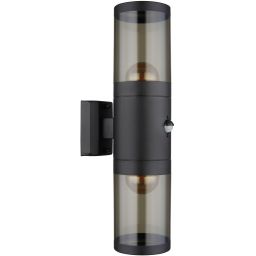 Globo Lighting Xeloo kinkiet zewnętrzny 2x60W czarny mat/przydymiony 32014-2BSS