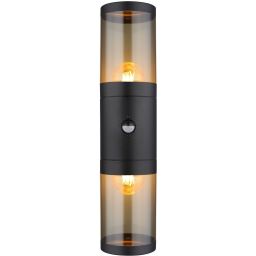 Globo Lighting Xeloo kinkiet zewnętrzny 2x60W czarny mat/przydymiony 32014-2BSS