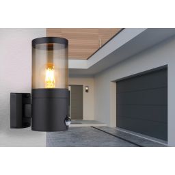 Globo Lighting Xeloo kinkiet zewnętrzny 1x60W czarny mat/przydymiony 32014BSS