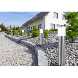 Globo Lighting Xeloo lampa stojąca zewnętrzna 1x60W stal nierdzewna/opal 32015