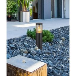 Globo Lighting Xeloo lampa stojąca zewnętrzna 1x60W czarny mat/przydymiony 32015BS