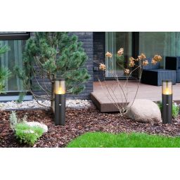 Globo Lighting Xeloo lampa stojąca zewnętrzna 1x60W czarny mat/przydymiony 32015BSS