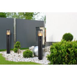 Globo Lighting Xeloo lampa stojąca zewnętrzna 1x60W czarny mat/przydymiony 32016BSS