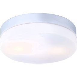 Globo Lighting Vranos plafon zewnętrzny 2x60W srebrny metalik/szkło opalowe 32112