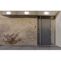 Globo Lighting Vranos plafon zewnętrzny 2x60W srebrny metalik/szkło opalowe 32112