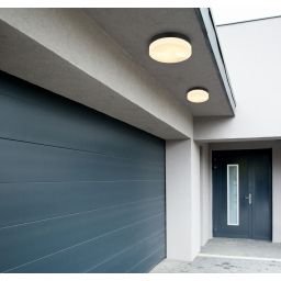 Globo Lighting Vranos plafon zewnętrzny 2x60W czarny mat/szkło opalowe 32112B