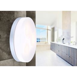 Globo Lighting Vranos plafon zewnętrzny 3x60W srebrny metalik/szkło opalowe 32113