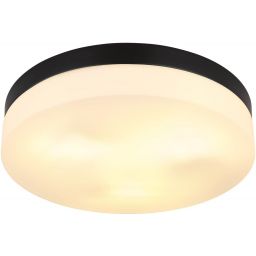 Globo Lighting Vranos plafon zewnętrzny 3x60W czarny mat/szkło opalowe 32113B