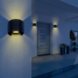 Globo Lighting Veronika kinkiet zewnętrzny 1x3W czarny mat 34168RB