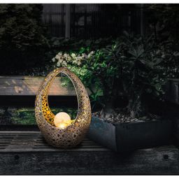 Globo Lighting Solar lampa solarna stojąca 1x0,06 W złoty 36528