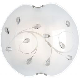 Globo Lighting Burgundy plafon 3x60W biały/szkło opalizowane 40404-3