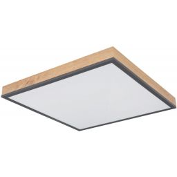 Globo Lighting Doro plafon 1x24W LED biały/grafit/drewno 416080WD2