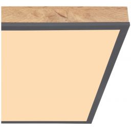 Globo Lighting Doro plafon 1x24W LED biały/grafit/drewno 416080WD2