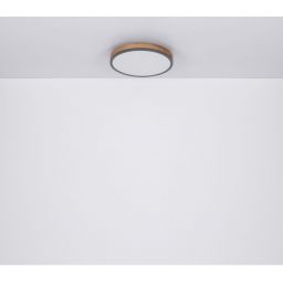 Globo Lighting Doro plafon 1x24W LED biały/grafit/drewno 416080WD2R