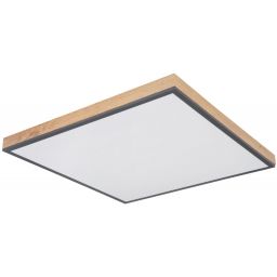 Globo Lighting Doro plafon 1x36W LED biały/grafit/drewno 416080WD3