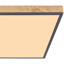 Globo Lighting Doro plafon 1x36W LED biały/grafit/drewno 416080WD3