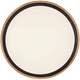 Globo Lighting Bruno plafon 1x12W LED czarny mat/opal/drewno 41764-12