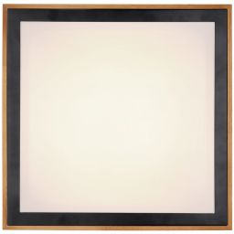 Globo Lighting Bruno plafon 1x24W LED czarny mat/opal/drewno 41764-24Q