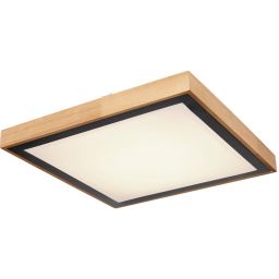 Globo Lighting Bruno plafon 1x24W LED czarny mat/opal/drewno 41764-24Q