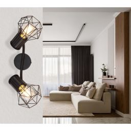 Globo Lighting Priska lampa podsufitowa 2x40W czarny 54017-2
