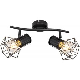 Globo Lighting Priska lampa podsufitowa 2x40W czarny 54017-2