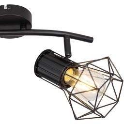 Globo Lighting Priska lampa podsufitowa 2x40W czarny 54017-2