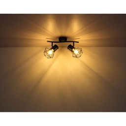Globo Lighting Priska lampa podsufitowa 2x40W czarny 54017-2
