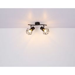 Globo Lighting Priska lampa podsufitowa 2x40W czarny 54017-2