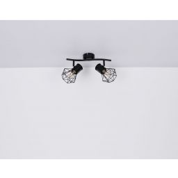 Globo Lighting Priska lampa podsufitowa 2x40W czarny 54017-2