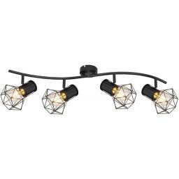 Globo Lighting Priska lampa podsufitowa 4x40W czarna 54017-4
