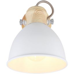 Globo Lighting Wiho kinkiet 1x40W biały/drewno 54018-1