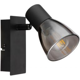 Globo Lighting Claude kinkiet 1x40W czarny mat/przydymiony 54307-1