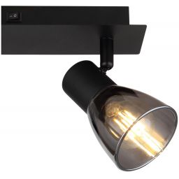 Globo Lighting Claude kinkiet 2x40W czarny mat/przydymiony 54307-2