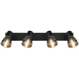 Globo Lighting Claude lampa podsufitowa 4x40W czarny mat/przydymiony 54307-4