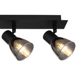 Globo Lighting Claude lampa podsufitowa 4x40W czarny mat/przydymiony 54307-4