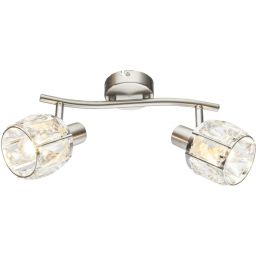 Globo Lighting Kris lampa podsufitowa 2x40W chrom/przezroczysty 54356-2