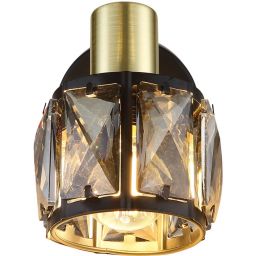 Globo Lighting Indiana kinkiet 1x40W czarny mat/złoty/przydymiony 54357-1B