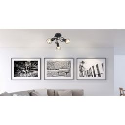 Globo Lighting Xara I lampa podsufitowa 3x40W czarna 54802S-3D
