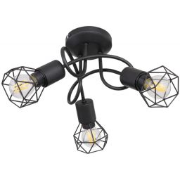 Globo Lighting Xara I lampa podsufitowa 3x40W czarna 54802S-3D