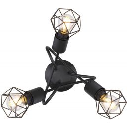 Globo Lighting Xara I lampa podsufitowa 3x40W czarna 54802S-3D