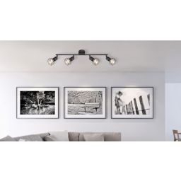 Globo Lighting Xara I lampa podsufitowa 4x40W czarna 54802S-4