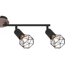 Globo Lighting Xara I lampa podsufitowa 4x40W czarna/drewno 54802S-4H