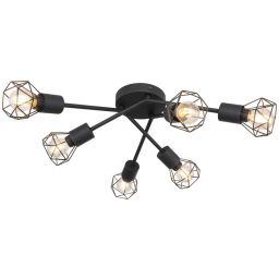 Globo Lighting Xara I lampa podsufitowa 6x40W czarna 54802S-6