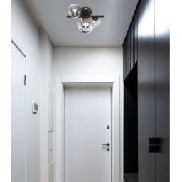 Globo Lighting Riha kinkiet 3x3,5W czarny mat/szkło przydymione 56133-3W