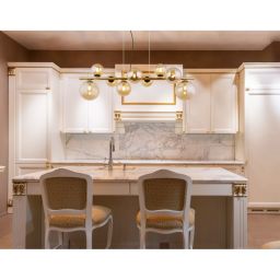 Globo Lighting Riha lampa wisząca 9x3,5W LED czarny mat/mosiądz mat/szkło bursztynowe 56135-9H