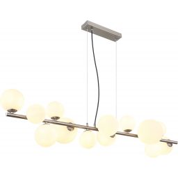 Globo Lighting Riha lampa wisząca 13x3,5 cm nikiel mat/szkło opalizowane 56140-13H