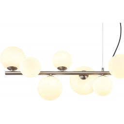 Globo Lighting Riha lampa wisząca 13x3,5 cm nikiel mat/szkło opalizowane 56140-13H