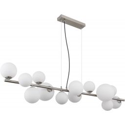 Globo Lighting Riha lampa wisząca 13x3,5 cm nikiel mat/szkło opalizowane 56140-13H