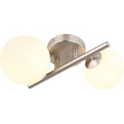 Globo Lighting Riha kinkiet 2x3,5 W biały-nikiel 56140-2W