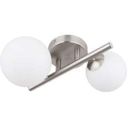Globo Lighting Riha kinkiet 2x3,5 W biały-nikiel 56140-2W